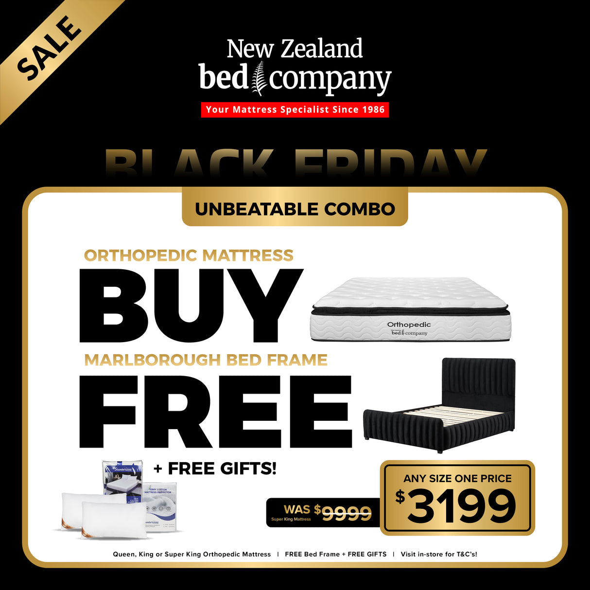 Orthopedic Combo Set: Mattress + Free Frame