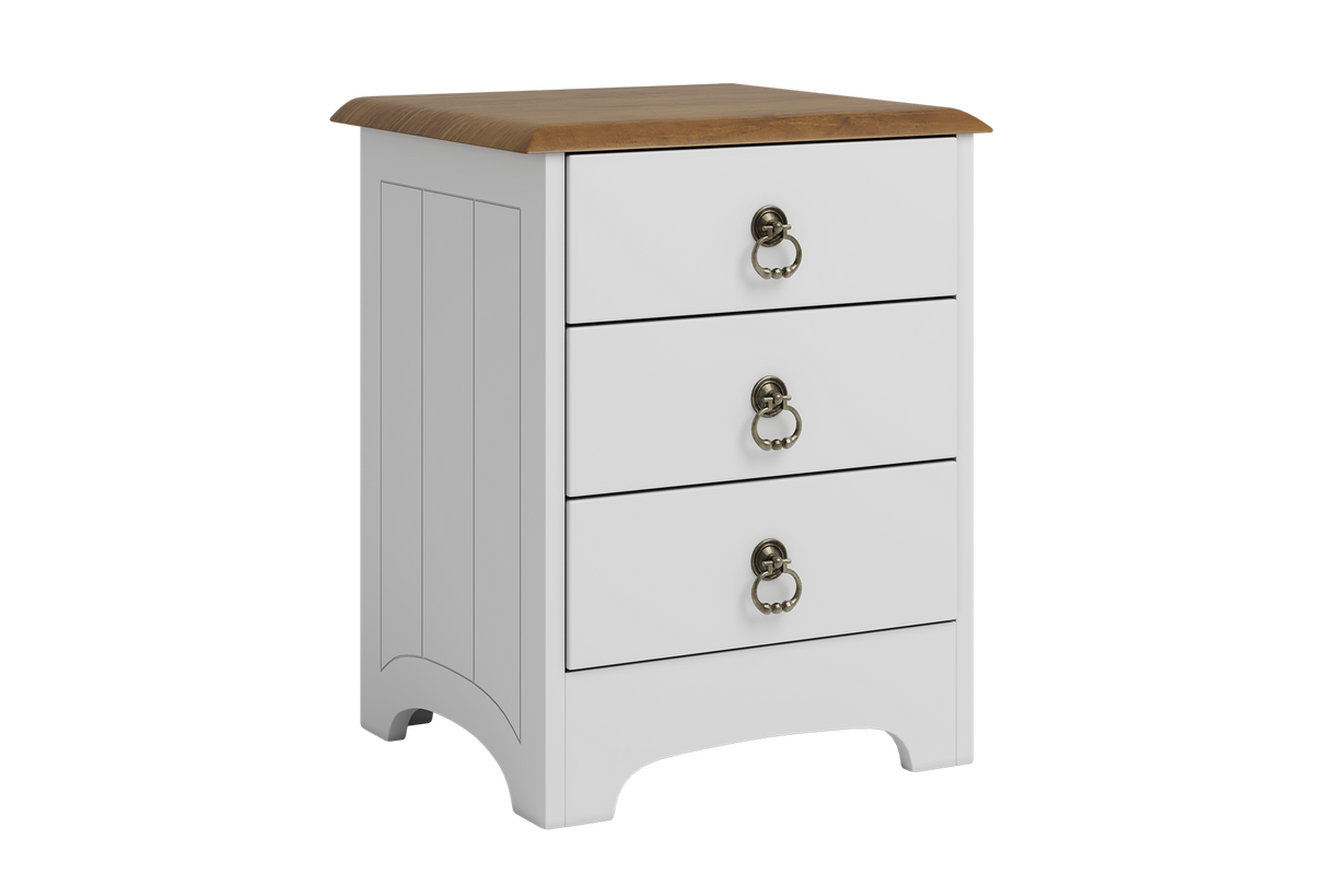 Calais - 3 Drawer Bedside drawers