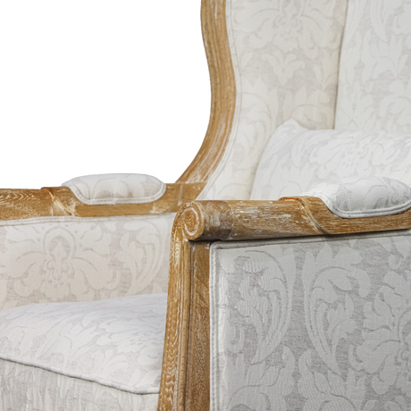 Ashwood Linen Chair – Strong Vintage Wood Design with Breathable Linen Upholstery - NEW ZEALAND BED COMPANY