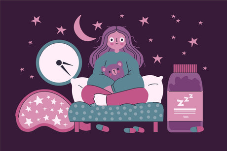 Banner image showing a woman experiencing sleep disorder
