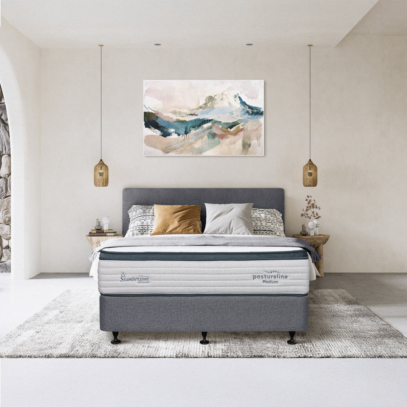 Postureline Medium Mattress and Bed - NEW ZEALAND BED COMPANY