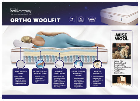 Ortho Woolfit Mattress - NEW ZEALAND BED COMPANY