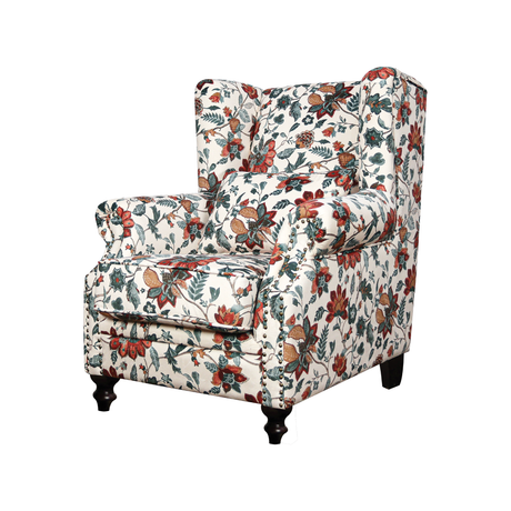Floral Vintage Chair – Timeless Design, Strong Wood Elegance