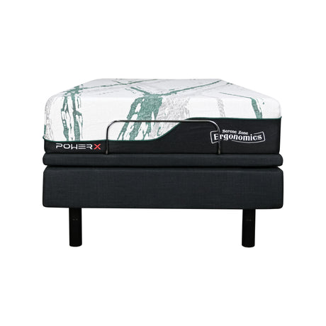 Adjustable Ergonomic mattress with 'PowerX' and 'Ergonomics' branding on a white background