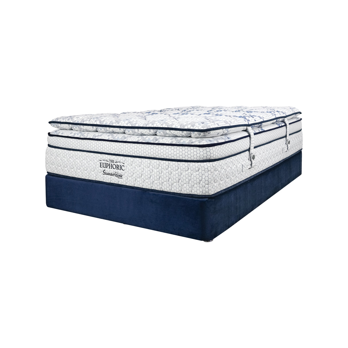 The Euphoric mattress with base on a white background