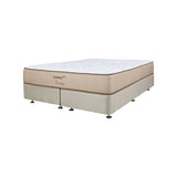Beige and brown Comfyzzz mattress set on a white background.